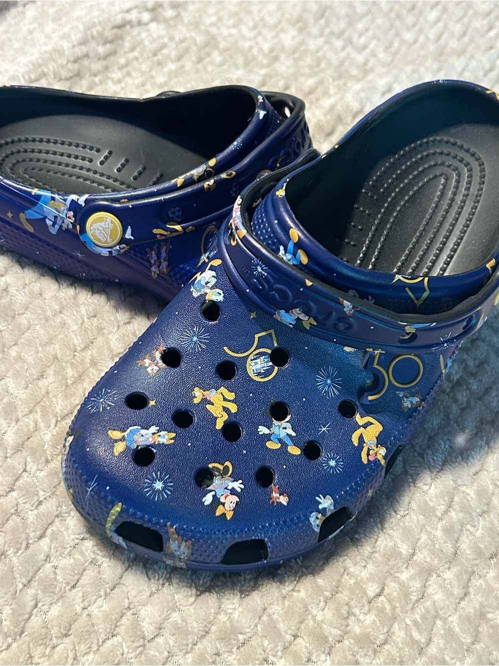CROCS Navy Blue Disney 50th Anniversary Classic Clogs